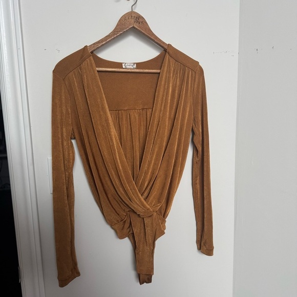 Free people X REVOLVE Turnt Bodysuit in Honey Ginger S - Picture 4 of 7